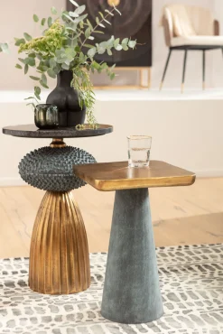 Fashion KARE Design Stolik Masha Ø43xH62 cm - blat marmur - KARE