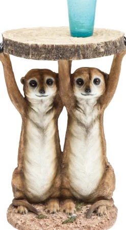 Fashion KARE Design Stolik Meerkat Sisters Ø33 cm kolorowy - KARE