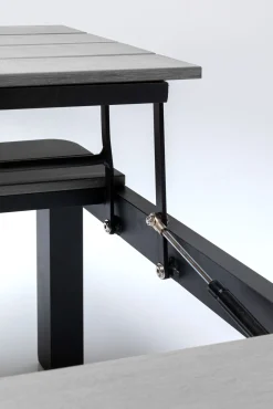 Fashion KARE Design Stolik ogrodowy rozkładany Holiday Black 90x71 cm - KARE