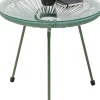 Hot KARE Design Stolik ogrodowy zielony blat szklany okrągły Ø50 cm - KARE
