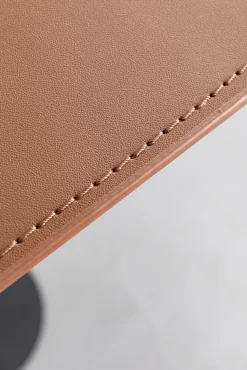 Hot KARE Design Stolik pomocniczy czarno-brązowy blat tapicerowany 61x39 cm - KARE