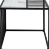 Clearance KARE Design Stolik pomocniczy czarny blat szklany 45x45 cm - KARE