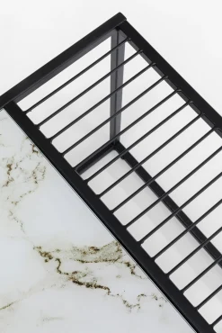 Clearance KARE Design Stolik pomocniczy czarny blat szklany 45x45 cm - KARE