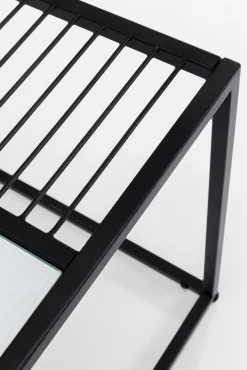 Clearance KARE Design Stolik pomocniczy czarny blat szklany 45x45 cm - KARE