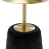 Online KARE Design Stolik pomocniczy czarny blat złoty stal satynowa Ø40x55 cm - KARE