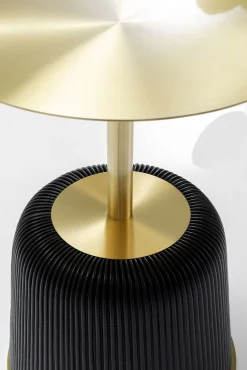 Online KARE Design Stolik pomocniczy czarny blat złoty stal satynowa Ø40x55 cm - KARE