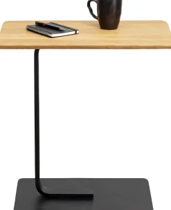 Clearance KARE Design Stolik pomocniczy do salonu drewno dębowe i stal 59x34 cm - KARE