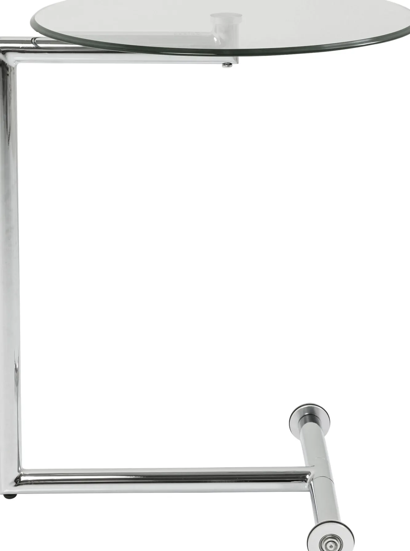 Online KARE Design Stolik pomocniczy Easy Living Ø46 cm transparentno-srebrny - KARE