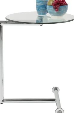 Online KARE Design Stolik pomocniczy Easy Living Ø46 cm transparentno-srebrny - KARE