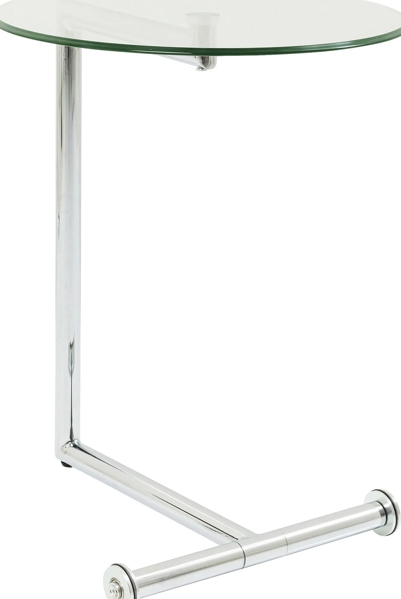 Online KARE Design Stolik pomocniczy Easy Living Ø46 cm transparentno-srebrny - KARE