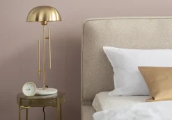 Fashion KARE Design Stolik pomocniczy Ice Double Ø30xH50 cm złoty - blat szklany - KARE