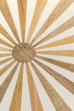 Fashion KARE Design Stolik pomocniczy MDF i stal biało-złoty Ø40x50 cm - KARE