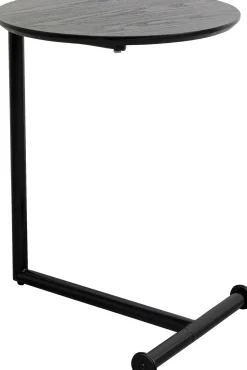 Sale KARE Design Stolik pomocniczy minimalistyczny czarny z okrągłym blatem Ø46 cm - KARE