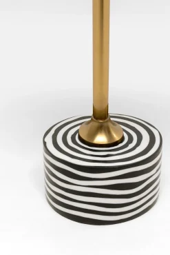 Clearance KARE Design Stolik pomocniczy okrągły biało-czarny wzorzysty Ø25x50 cm - KARE