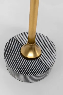 Online KARE Design Stolik pomocniczy okrągły biało-czarny wzór w linie Ø25x50 cm - KARE