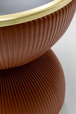 Online KARE Design Stolik pomocniczy okrągły brązowy blat czarny Ø47 cm - KARE