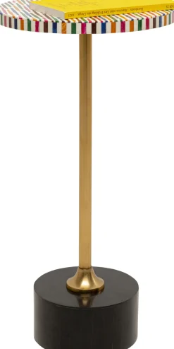 Clearance KARE Design Stolik pomocniczy okrągły kolorowy blat Ø25x50 cm - KARE