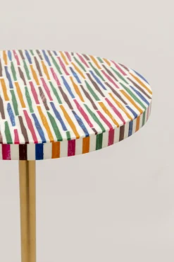 Clearance KARE Design Stolik pomocniczy okrągły kolorowy blat Ø25x50 cm - KARE