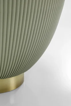 Sale KARE Design Stolik pomocniczy okrągły zielony podstawa złota Ø47 cm - KARE