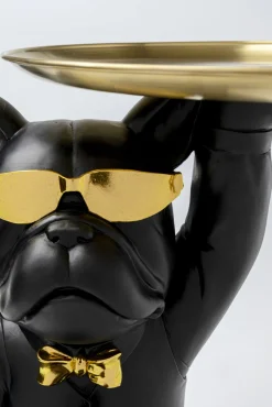 Hot KARE Design Stolik pomocniczy pies buldog czarno-złoty 40x55 cm - KARE