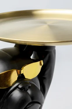 Hot KARE Design Stolik pomocniczy pies buldog czarno-złoty 40x55 cm - KARE