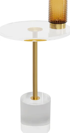 Sale KARE Design Stolik pomocniczy transparentny - stelaż złoty Ø35 cm - KARE