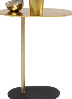 Outlet KARE Design Stolik pomocniczy złoty aluminium 50xH59 cm czarna podstawa - KARE