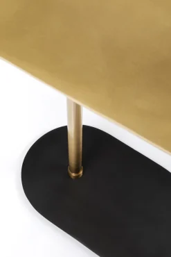 Outlet KARE Design Stolik pomocniczy złoty aluminium 50xH59 cm czarna podstawa - KARE