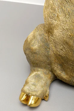 Hot KARE Design Stolik pomocniczy złoty motyw zwierzęcy świnka 34x52 cm - KARE