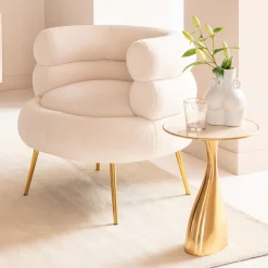 Hot KARE Design Stolik Spacey Ø36xH46 cm aluminium złoty - KARE