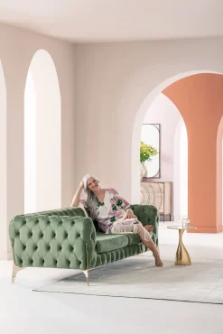 Hot KARE Design Stolik Spacey Ø36xH46 cm aluminium złoty - KARE