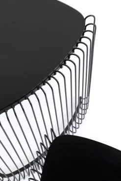 Hot KARE Design Stoliki pomocnicze czarne blaty trójkątne szklane 2-set - KARE