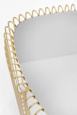 Best KARE Design Stoliki pomocnicze złote blaty trójkątne szklane 2-set - KARE