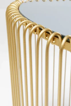 Best KARE Design Stoliki pomocnicze złote blaty trójkątne szklane 2-set - KARE