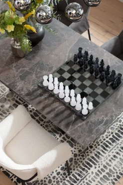 Sale KARE Design Szachy szkło hartowane ręczne wykonanie 60x60 cm - KARE