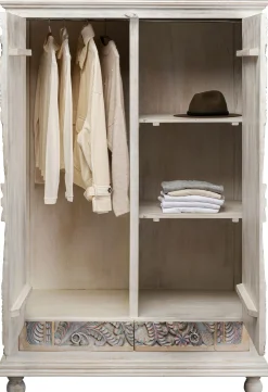 Best KARE Design Szafa 2-drzwiowa z drewna mango front kolorowy 120x180 cm - KARE