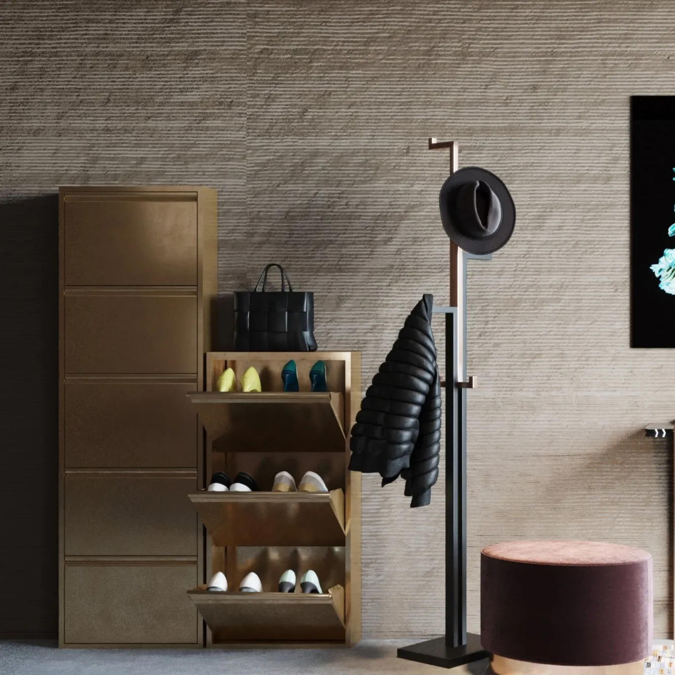 Online KARE Design Szafka na buty Caruso MO 50x170 cm brązowa - KARE