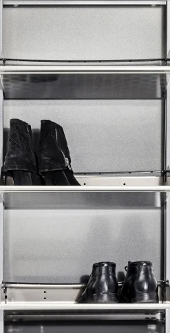 Outlet KARE Design Szafka na buty Caruso MO 50x103 cm srebrna - KARE