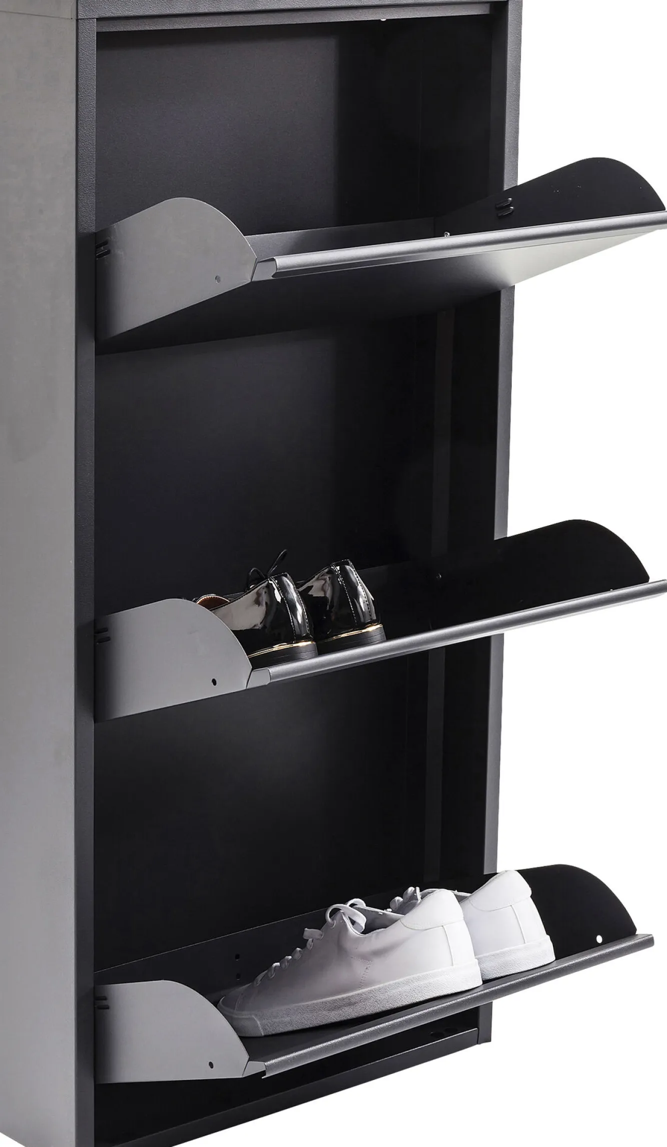Clearance KARE Design Szafka na buty Caruso 50x103 cm antracytowa - KARE