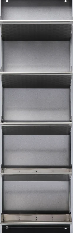 Outlet KARE Design Szafka na buty Caruso 50x170 cm srebrna - KARE