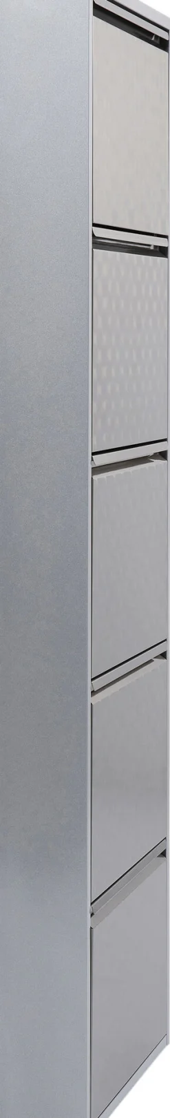 Outlet KARE Design Szafka na buty Caruso 50x170 cm srebrna - KARE