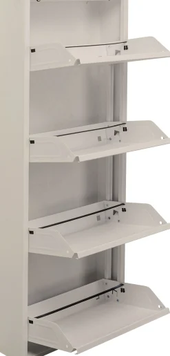 Hot KARE Design Szafka na buty stalowa 4 półki kolor kremowy 50x136 cm - KARE