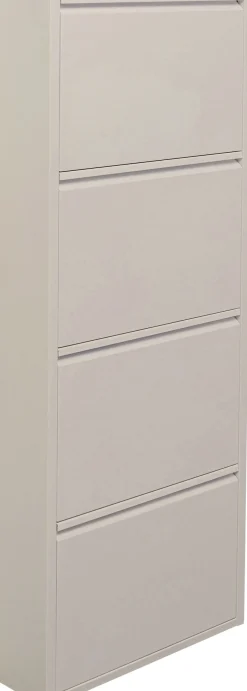 Hot KARE Design Szafka na buty stalowa 4 półki kolor kremowy 50x136 cm - KARE