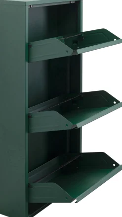 Outlet KARE Design Szafka na buty stalowa 3 półki kolor zielony 50x103 cm - KARE