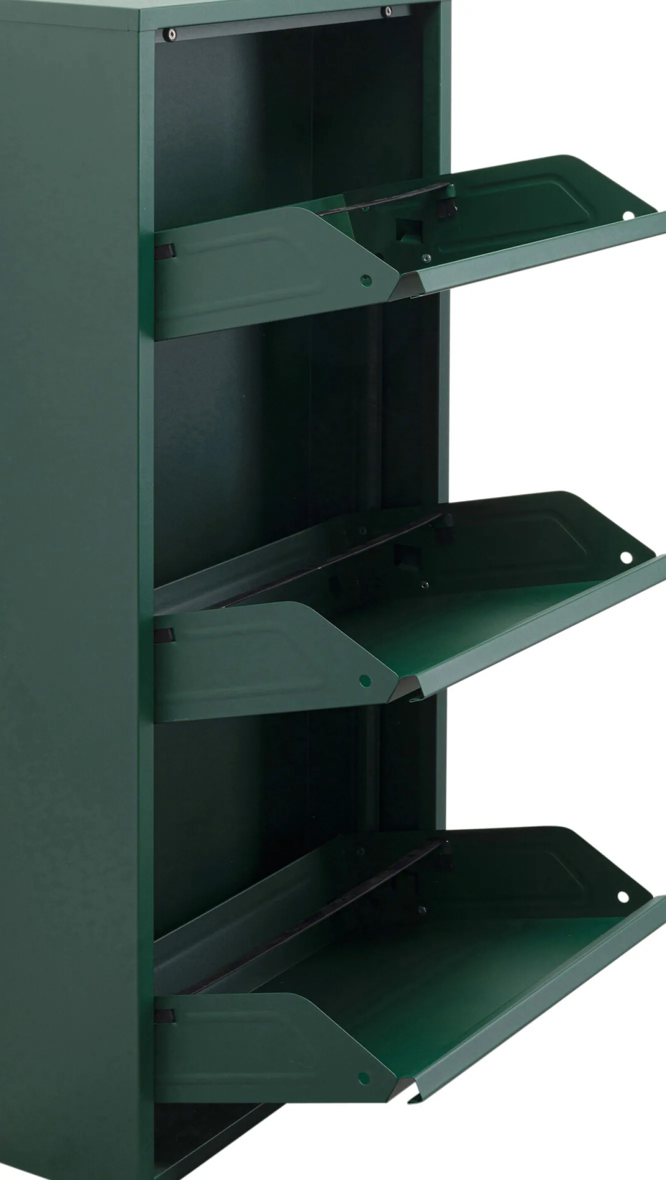 Outlet KARE Design Szafka na buty stalowa 3 półki kolor zielony 50x103 cm - KARE