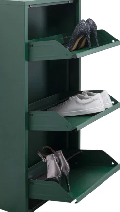 Outlet KARE Design Szafka na buty stalowa 3 półki kolor zielony 50x103 cm - KARE
