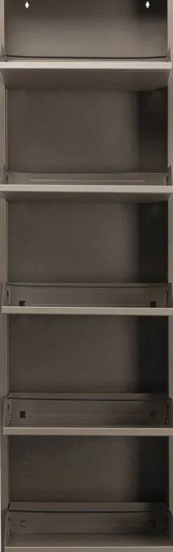 Sale KARE Design Szafka na buty stalowa 5 półek kolor taupe 50x170 cm - KARE