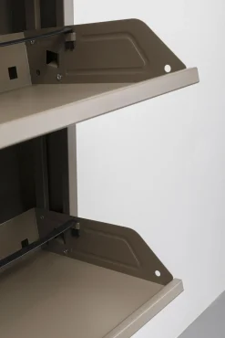 Sale KARE Design Szafka na buty stalowa 5 półek kolor taupe 50x170 cm - KARE