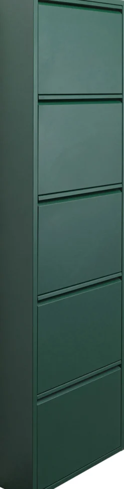 Online KARE Design Szafka na buty stalowa 5 półek kolor zielony 50x170 cm - KARE