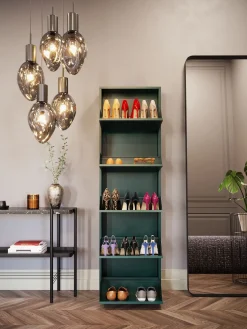 Online KARE Design Szafka na buty stalowa 5 półek kolor zielony 50x170 cm - KARE